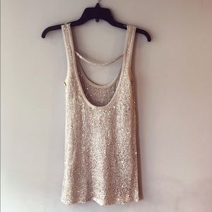 Open back sequin top